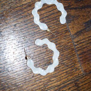 Fun white earrings